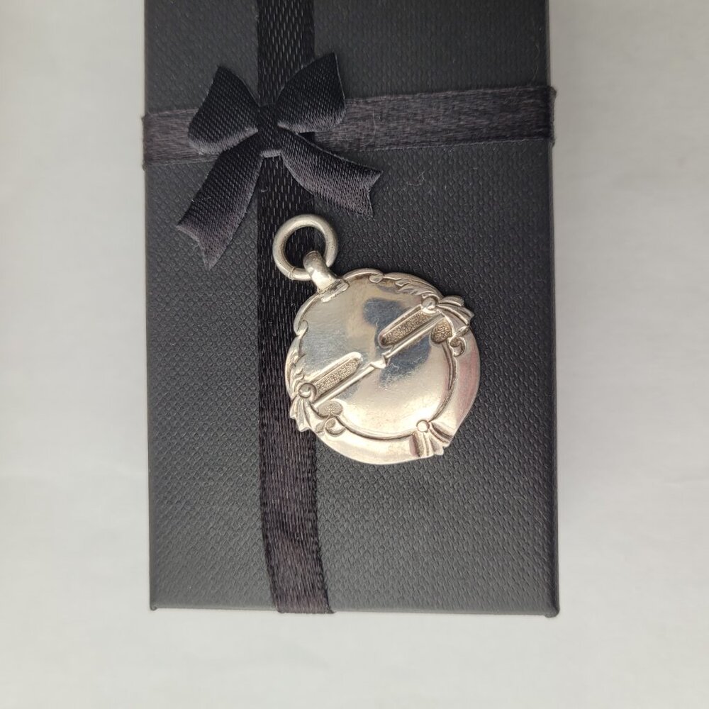 Antique Sterling Pendant Watch Fob 1924 Birmingham England - Picture 9 of 15